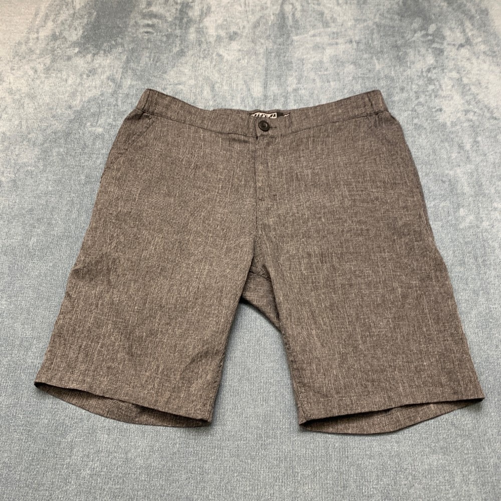 Ezekiel All We Have Is Now Chino Shorts Mens 33 Gray Stretch Summer Comfort Fit